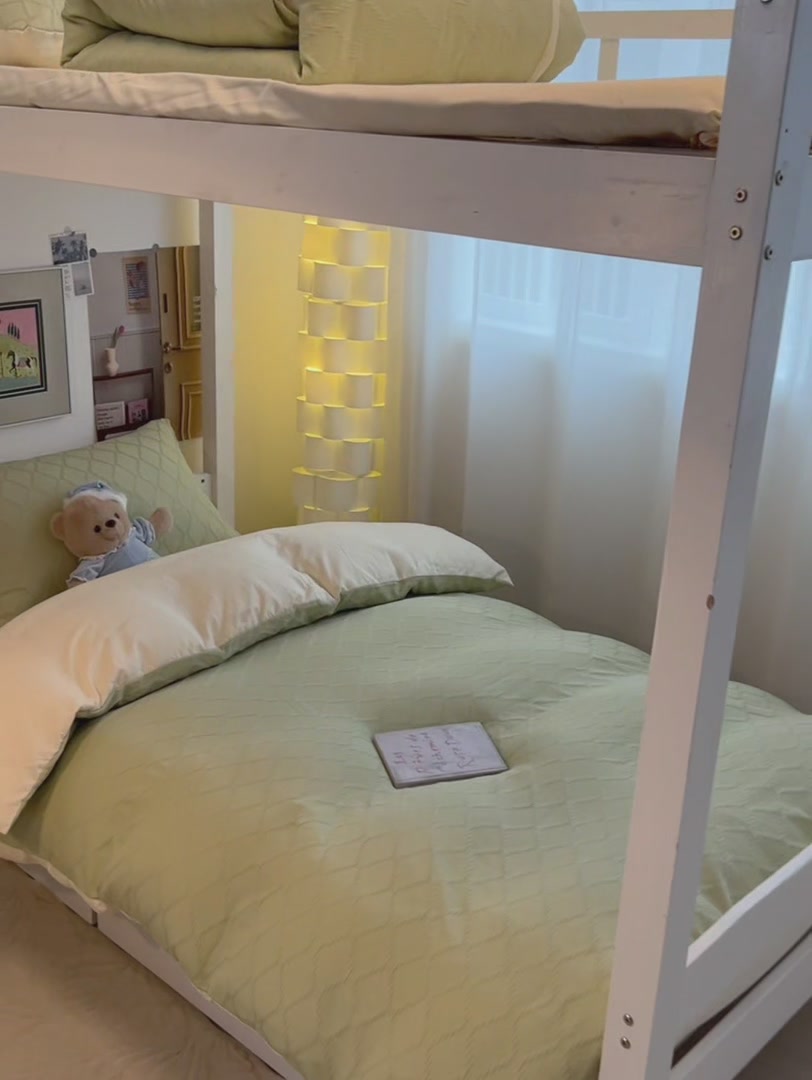 学生宿舍三件套，眠格菱形格让我找回校园记忆