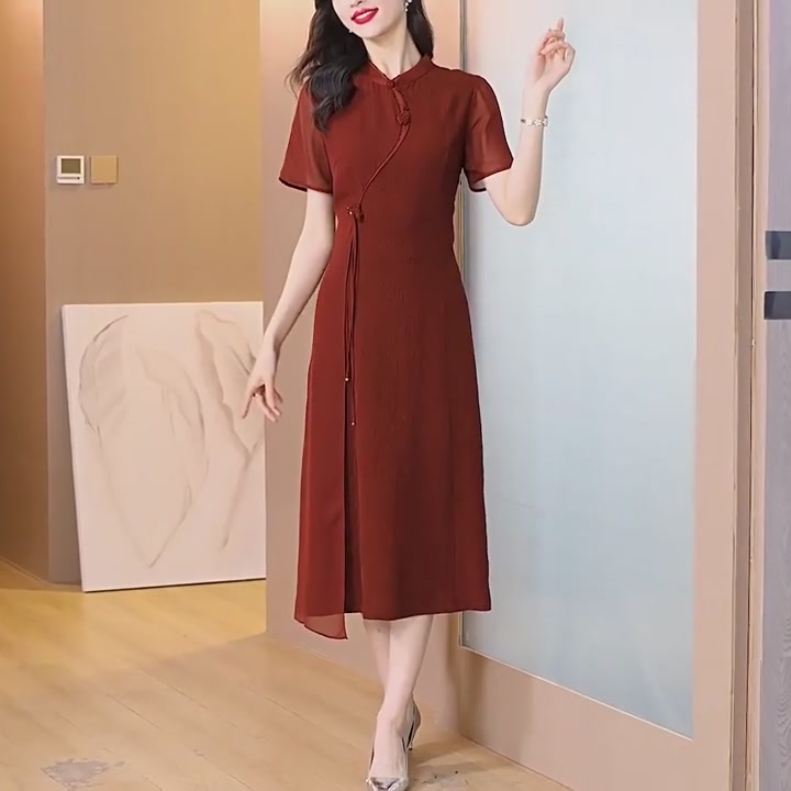 妈妈婚宴礼服新选择！奢梵蒙香云纱旗袍，日常也能穿出高级感✨