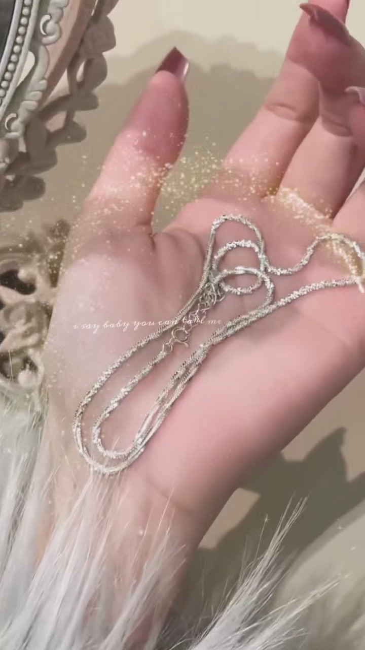 金六福吉祥S925银项链：波光粼粼闪耀，颈间流转银河浪漫